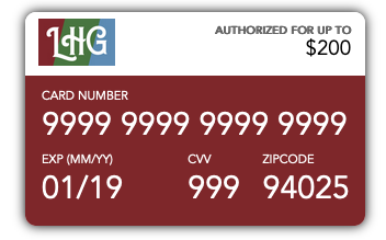 LHG E-Card with fake numbers