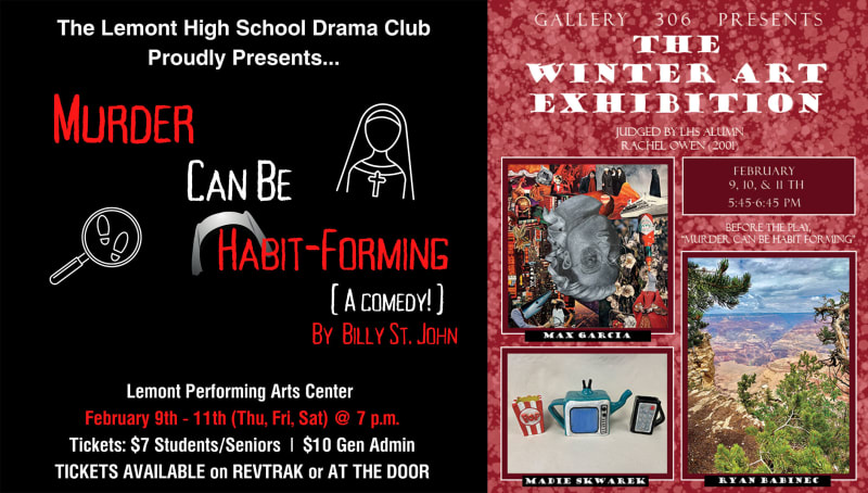 LHS Drama Club flier for upcoming production