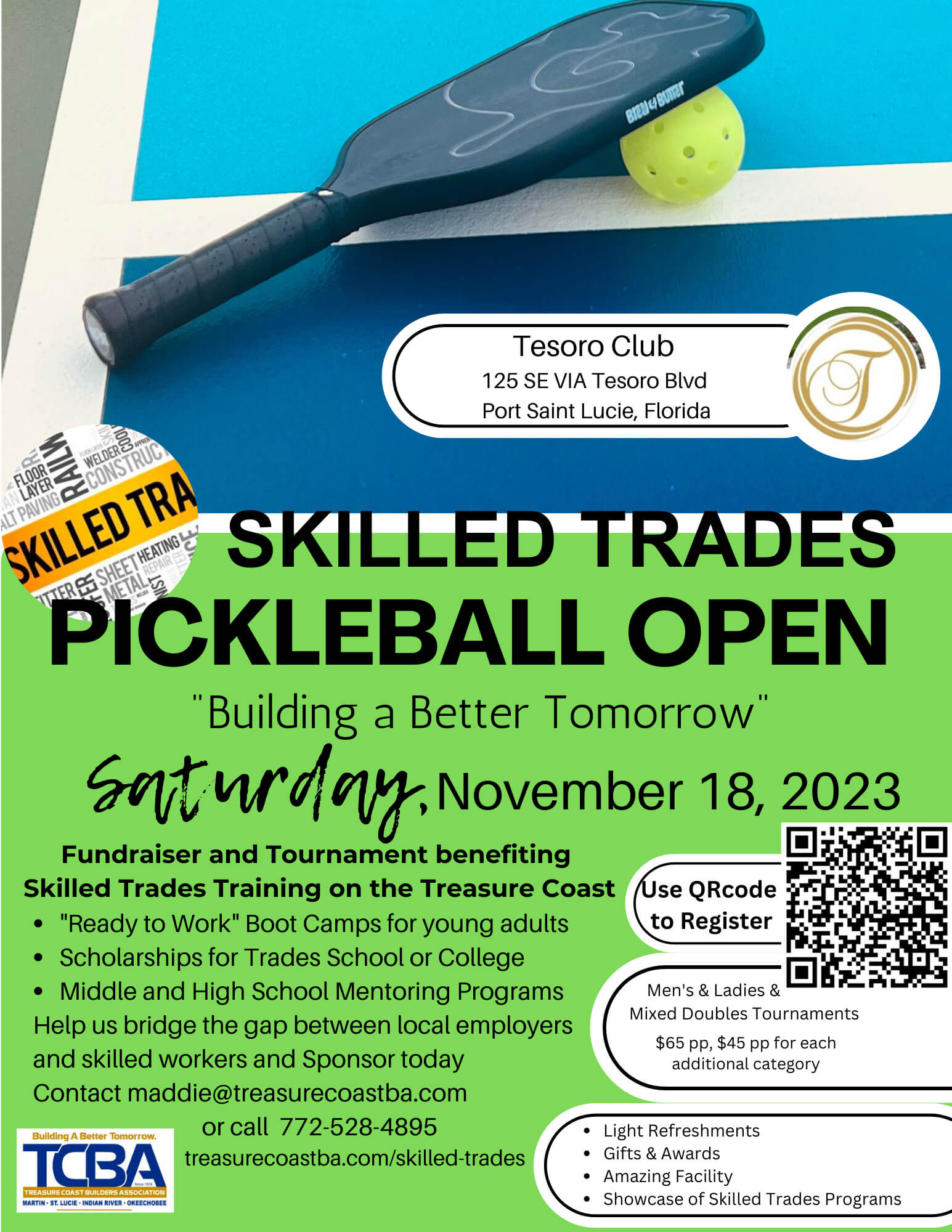 pickleball tournament flyer