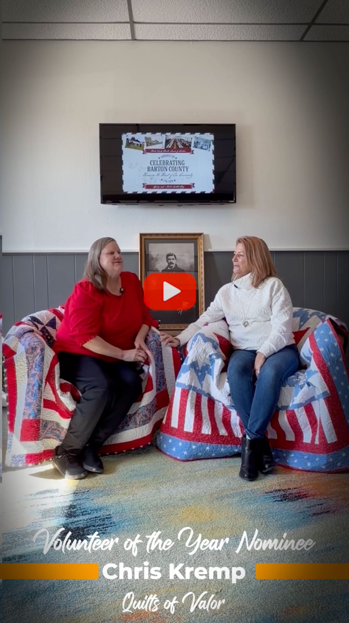 Barton County Chamber of Commerce - Volunteer of the Year Nominee - Chris Kremp ~ Quilts of Valor
