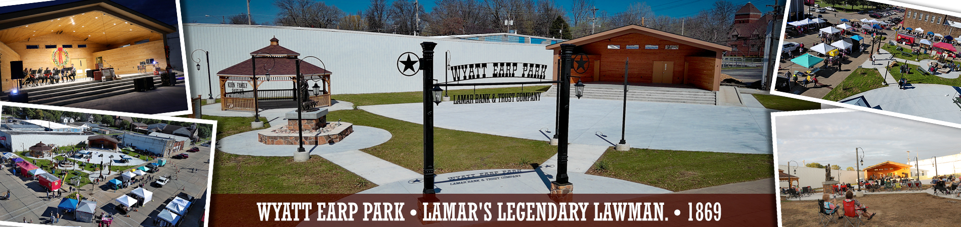 Wyatt Earp Park - Community Venue - Lamar Missouri Downtown Square - Concerts Festivals