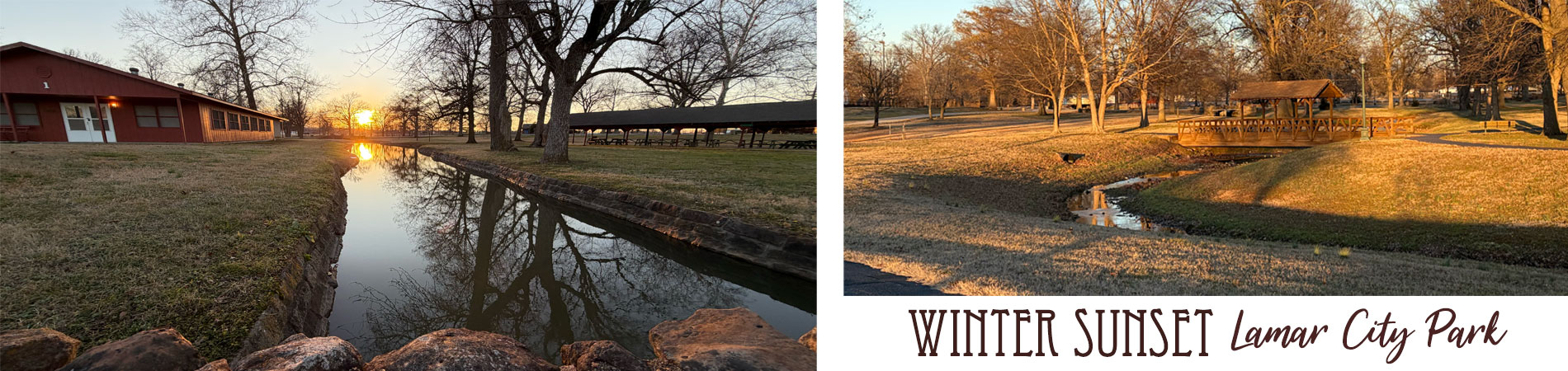 Lamar City Park - Wintter Sunsets