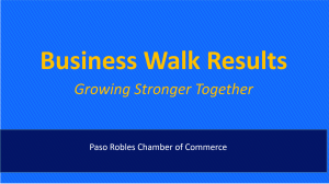 Business Walk Results