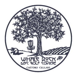 whale rock disc golf course logo