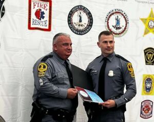 2025 Valor Awards1 Sgt. Michael Woodward with Trooper James "Chaz" Tanner III