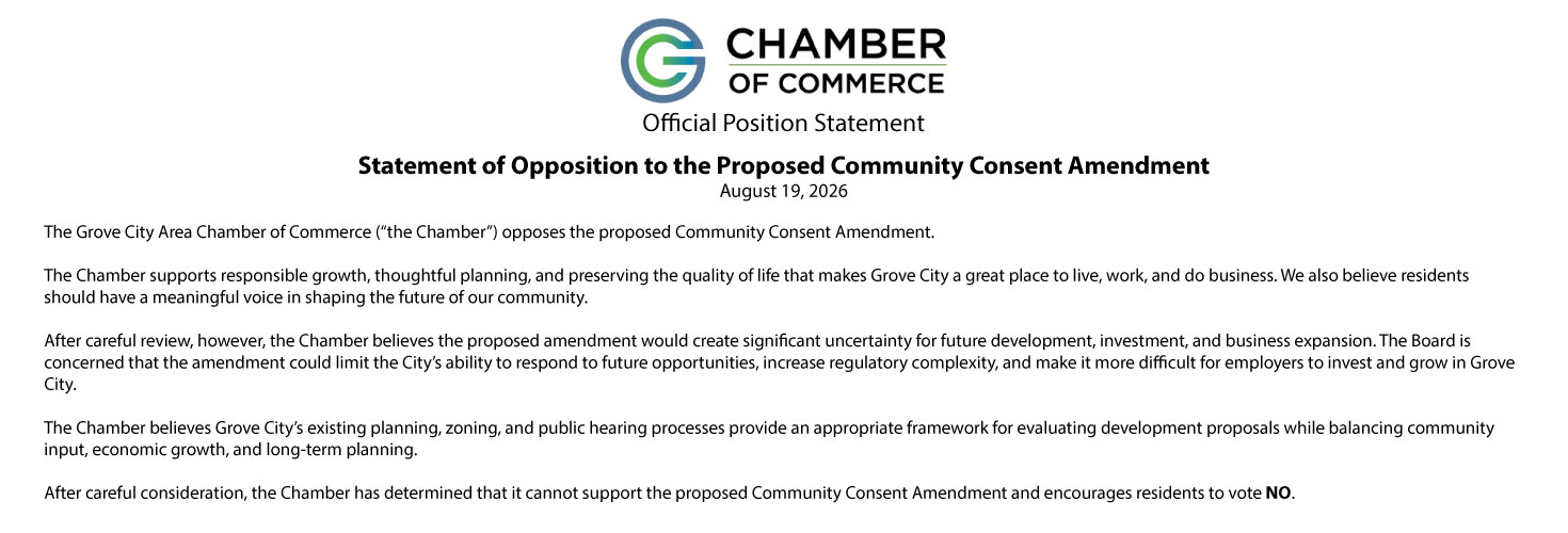 Statement of Opposition to the Proposed Community Consent Amendment