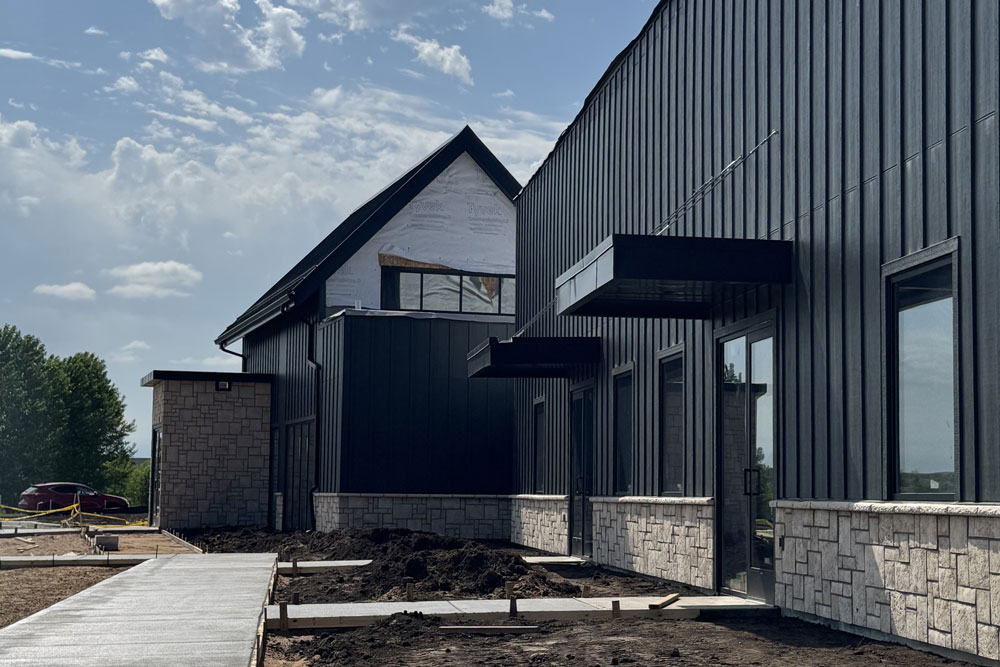 exterior of commercial building.
