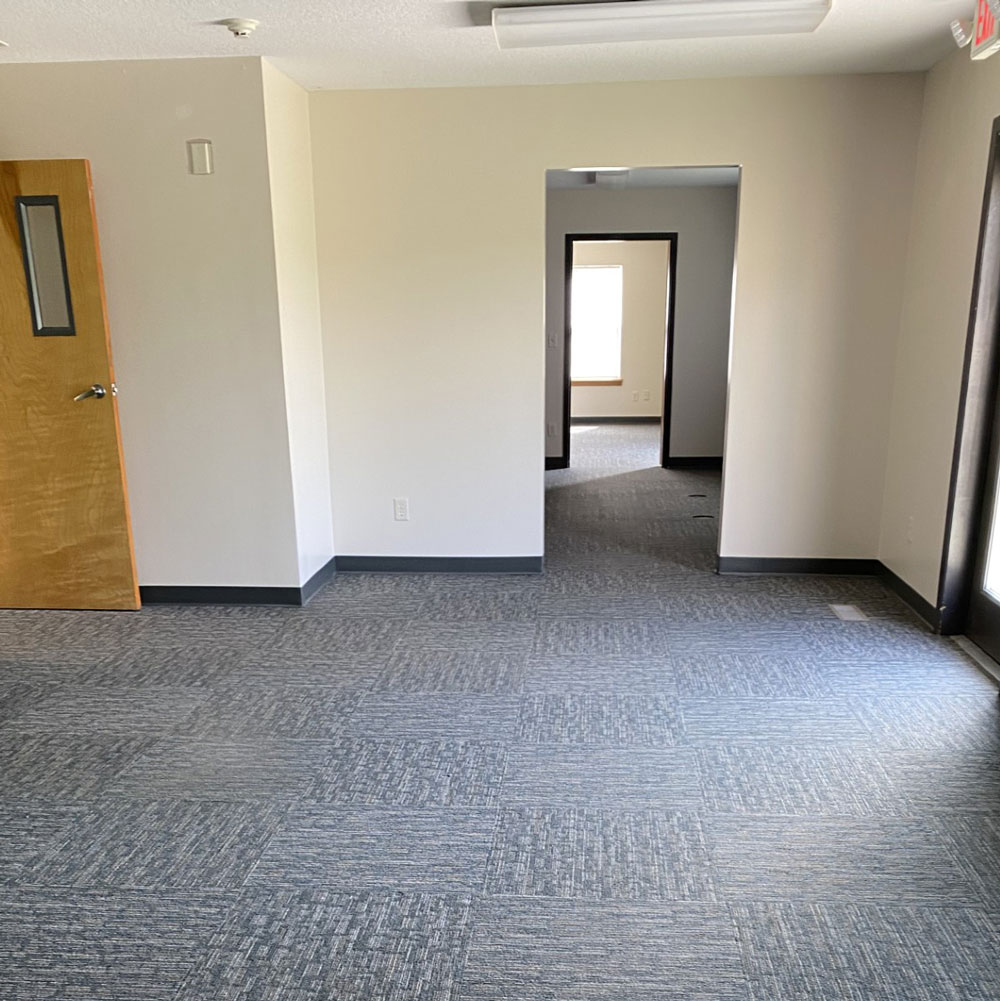 offices space with open doorways.
