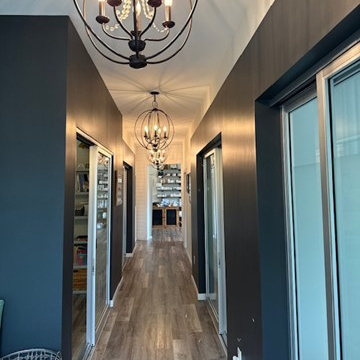 hallway of chiropractor's office space.