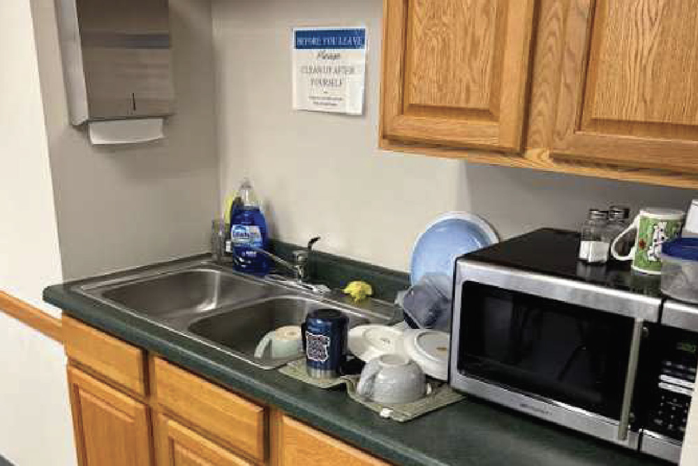 small office kitchenette.