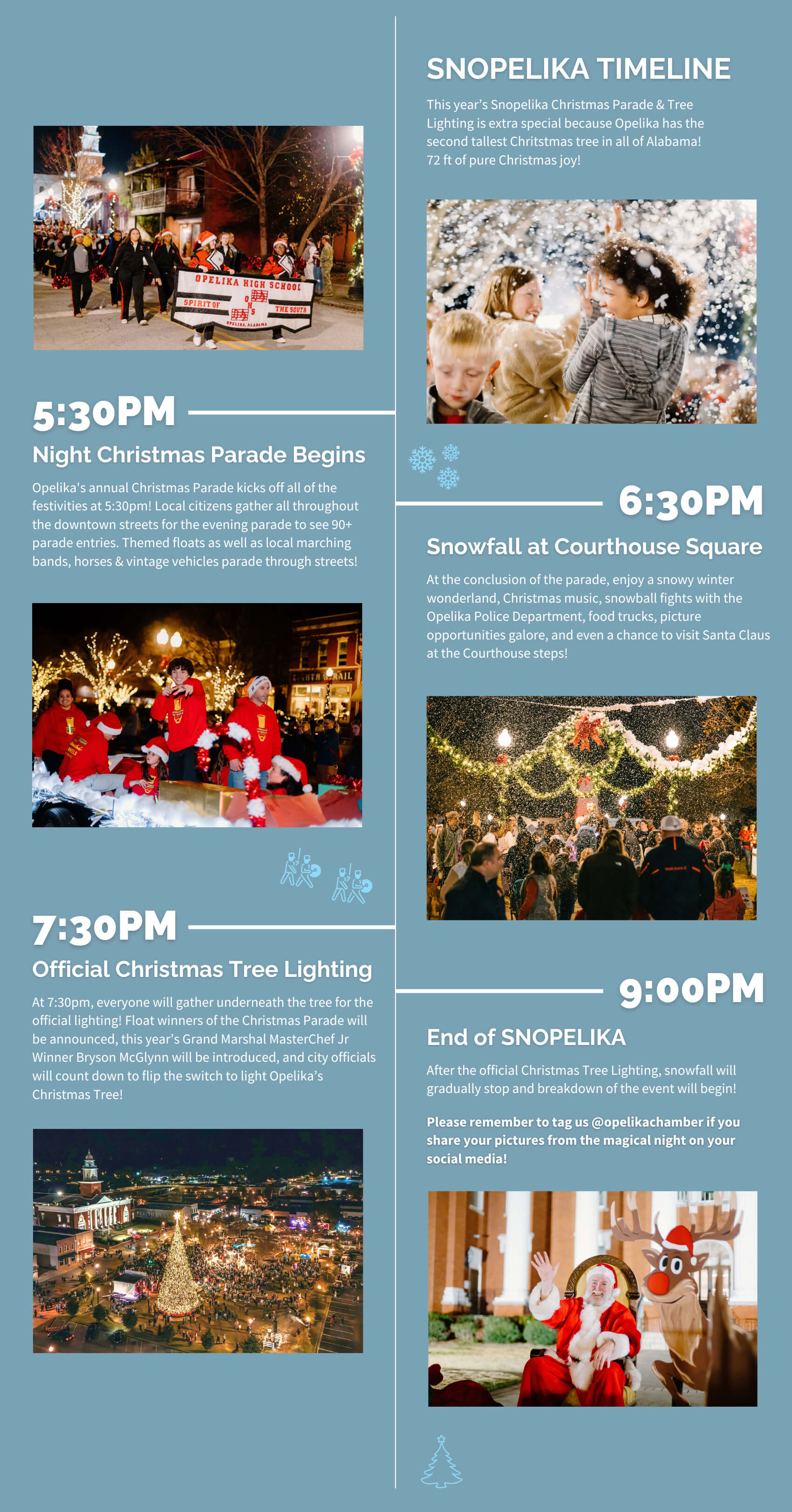 2025 Official Snopelika Timeline