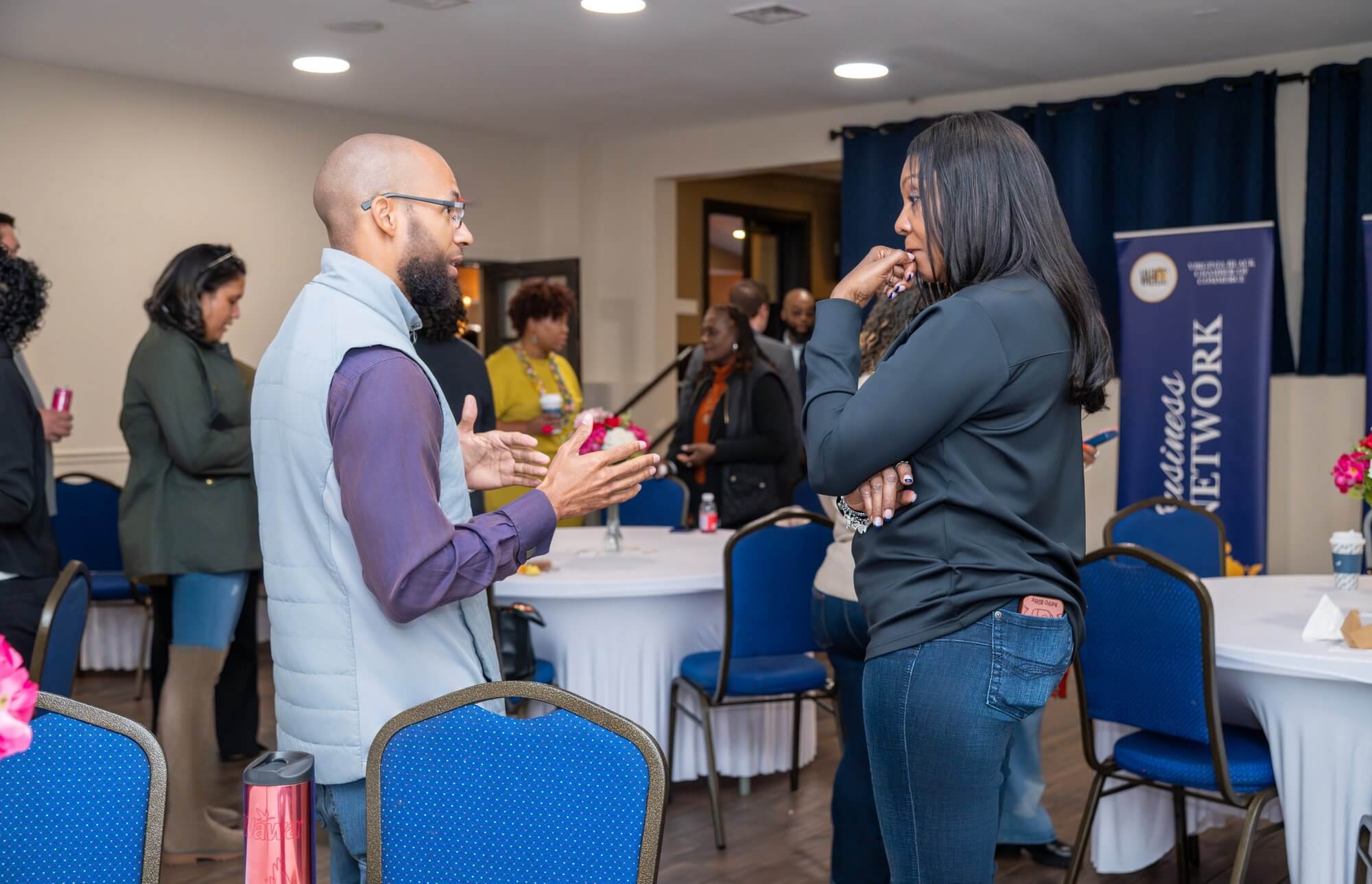 VABCC members networking at a Chamber event