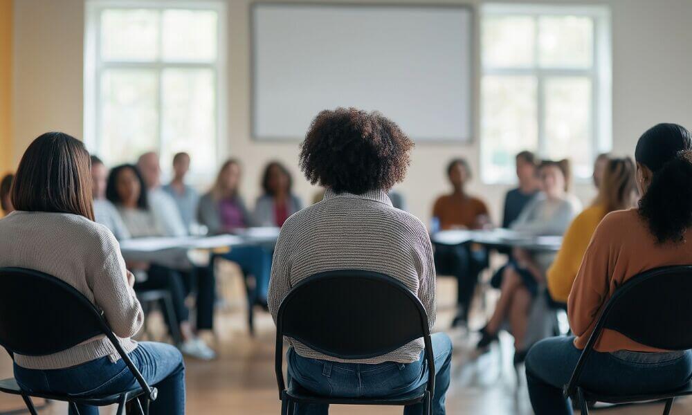 Community members participating in an educational workshop