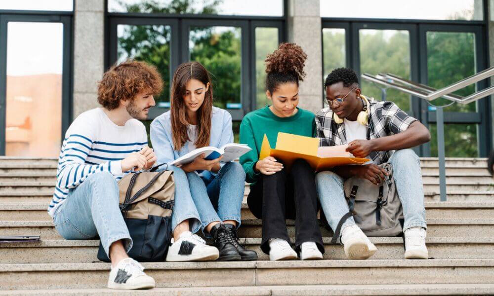 Students participating in youth entrepreneurship and leadership programming