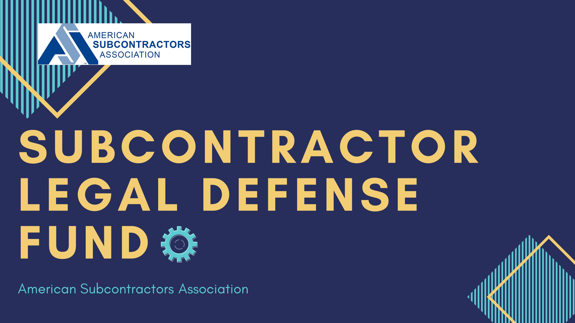subcontractor legal defense fund presentation 2020
