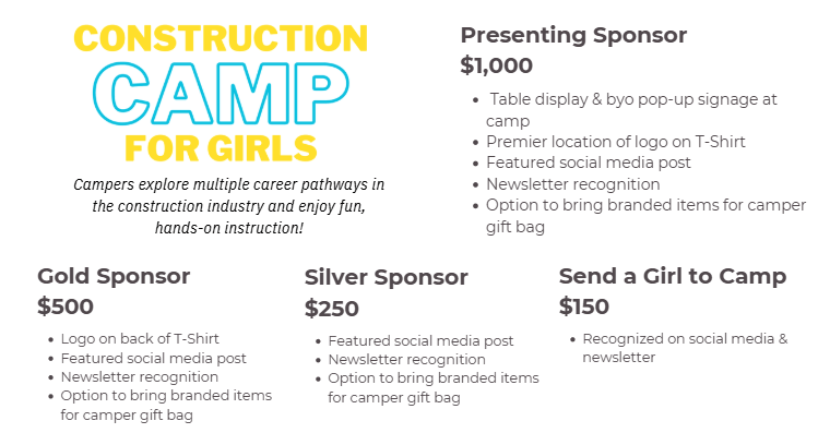 Construction Camp Sponsorship