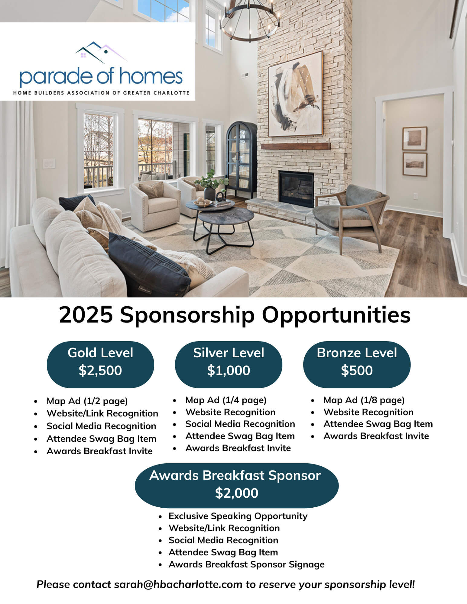 2025 Parade of Homes Sponsorship 2025 Parade of Homes Sponsorship