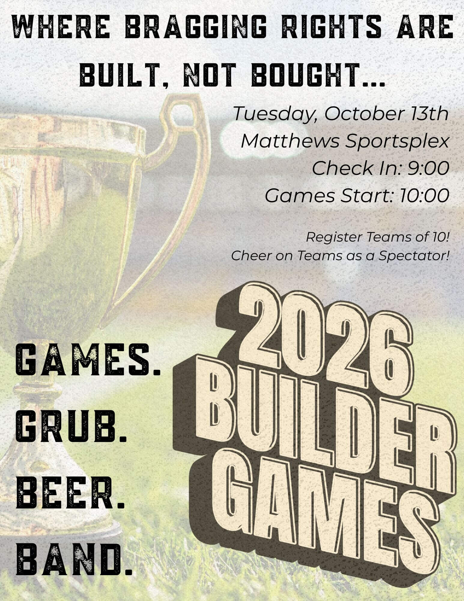 Where bragging rights are built, not bought... (1)