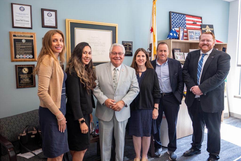 Althea de Pietro, Kira Perez, Becky Rios, Dan Cote, and Blake Perez with Sen. Archuleta