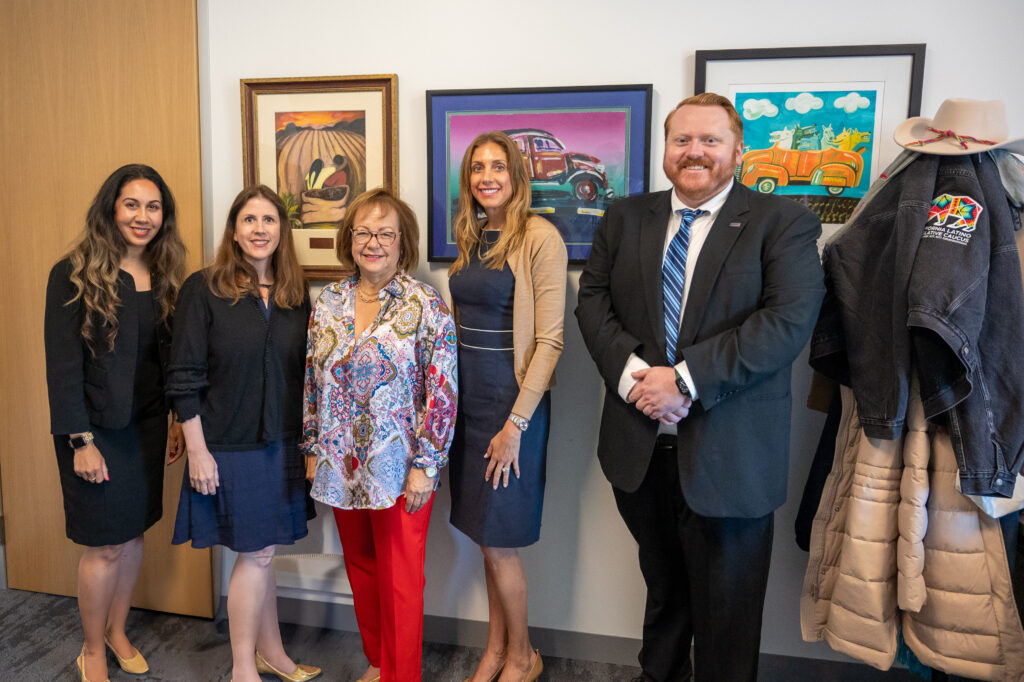 Kira Perez, Becky Rios, Althea de Pietro, and Blake Perez with Sen. Maria Elena Durazo