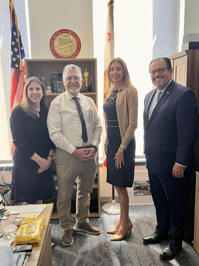 Becky Rios, Althea de Pietro, NAIOP with Sen. Anthony Portantino