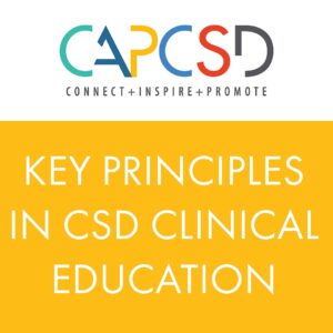 CAPCSD's Key Principles in CSD Clinical Education Course graphic