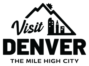 Visit Denver graphic, The Mile High City, slogan