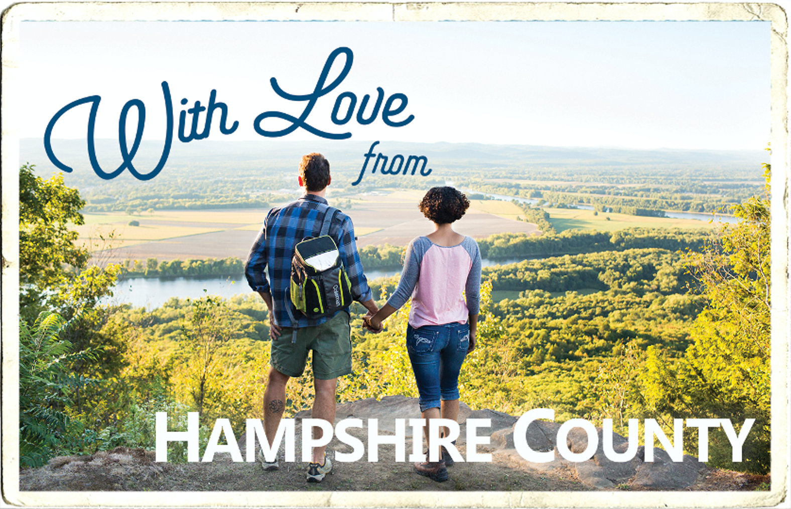 With Love from Hampshire County Postcard
