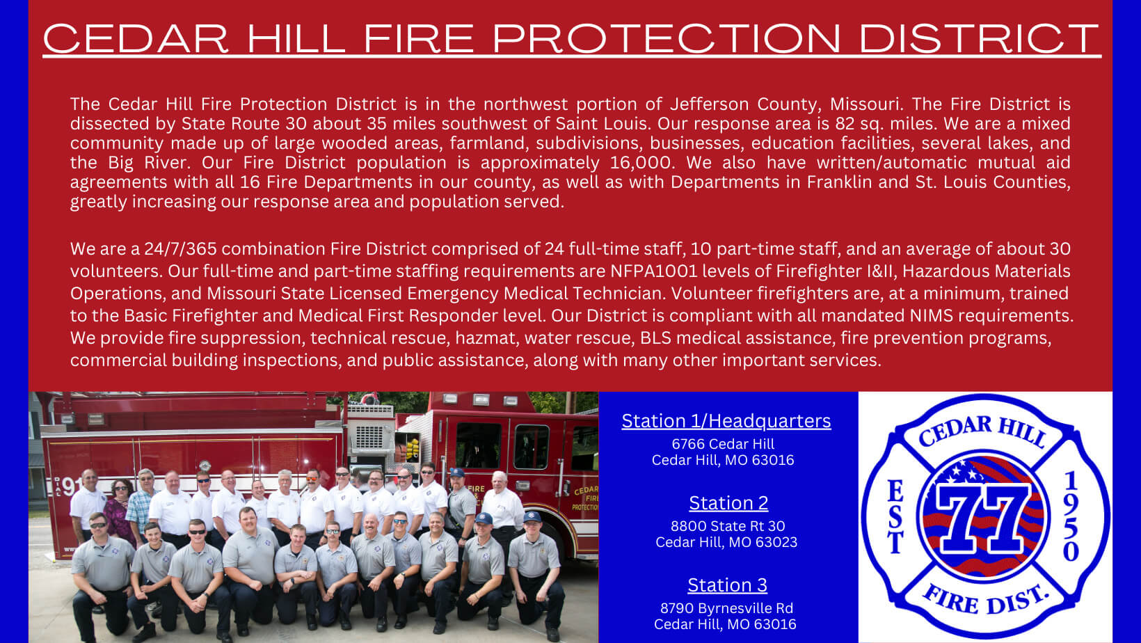 cedar hill fire protection district bio