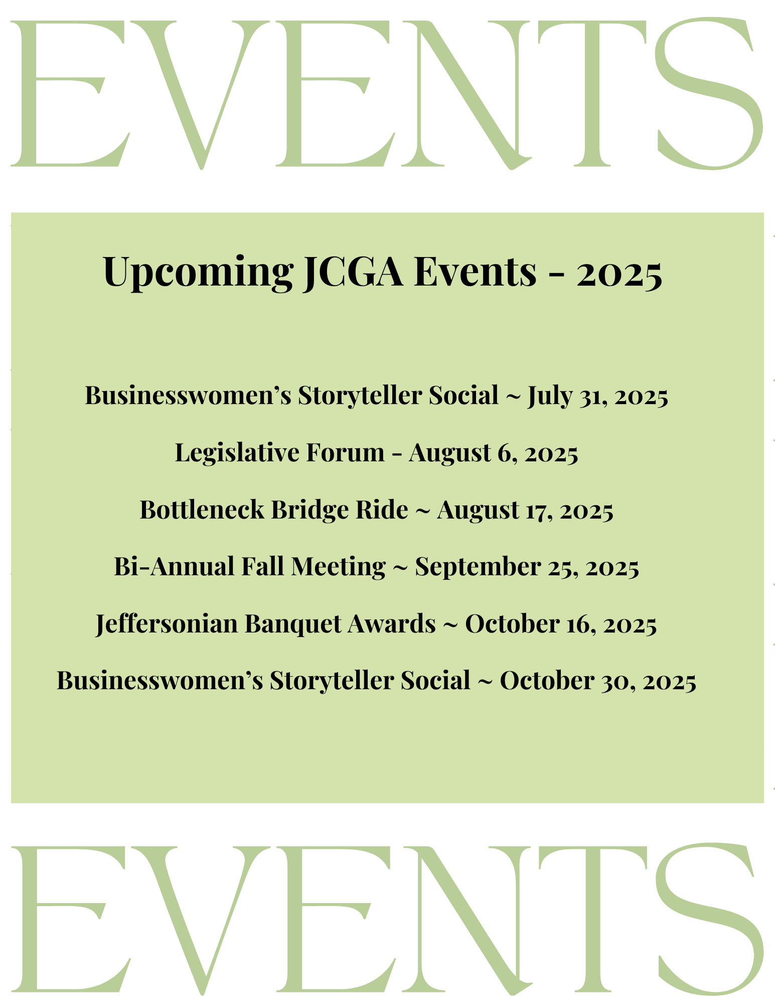 2025 Events 2025 Events