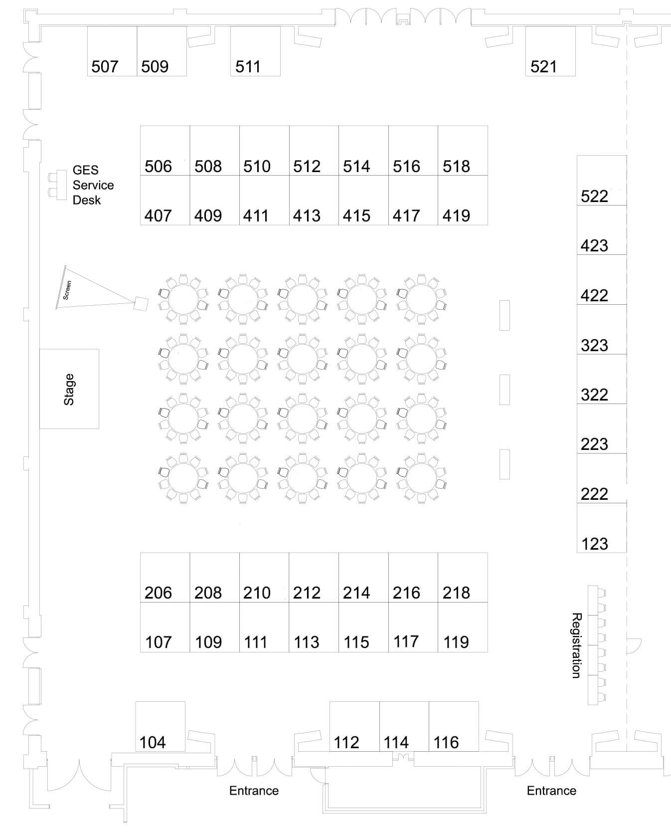 exhibitor floorplan for the 2024 Offsite Construction Summit in Denver, CO on September 18, 2024