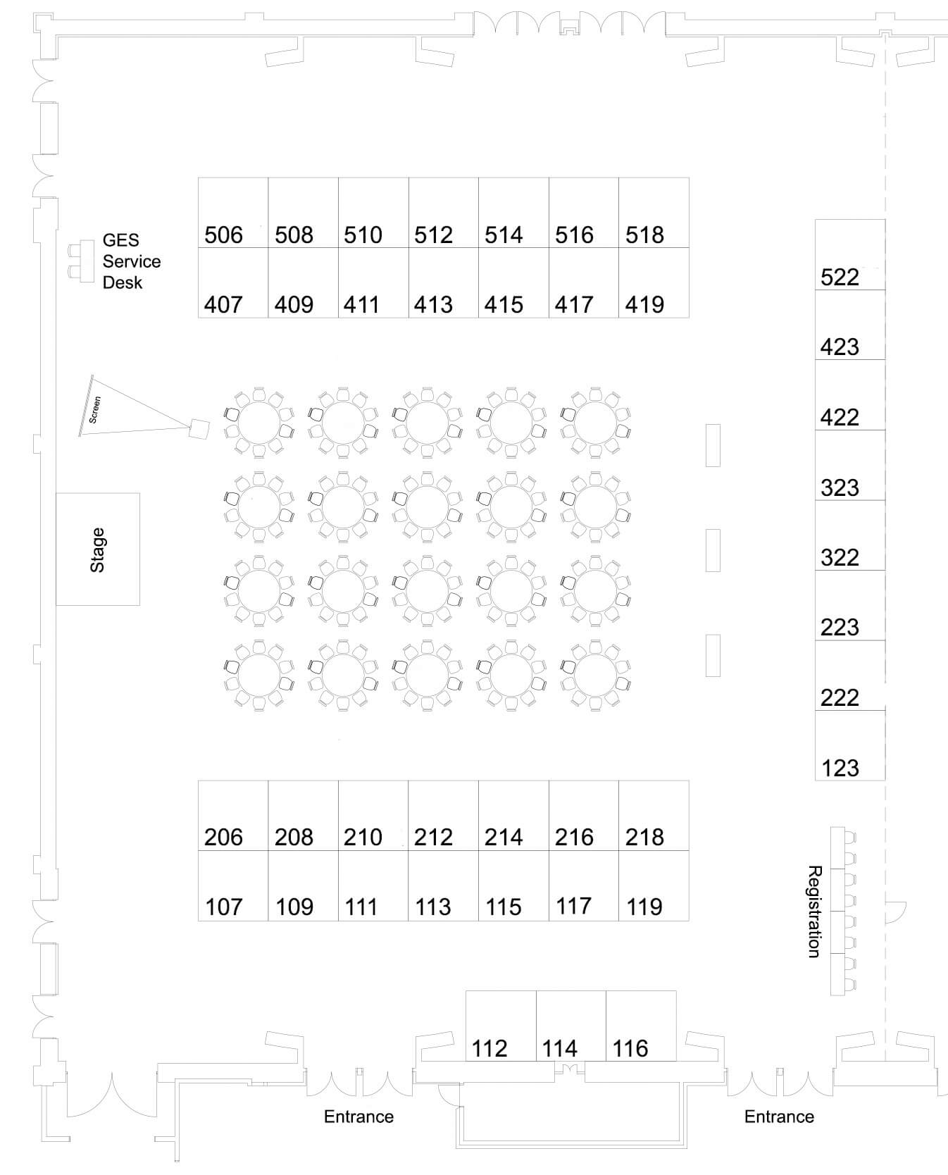 exhibitor floorplan for the 2024 Offsite Construction Summit in Denver, CO on September 18, 2024