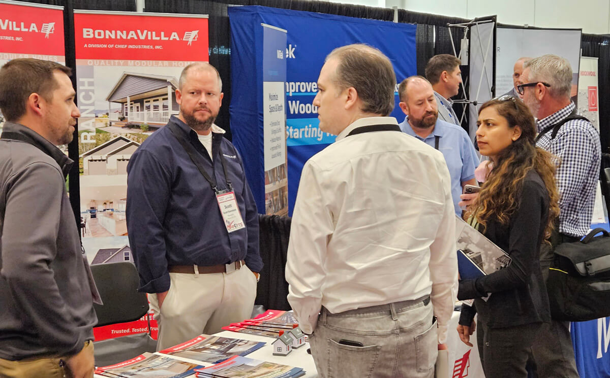 Bonnavilla's booth, like all others, received a great deal of traffic throughout the day.