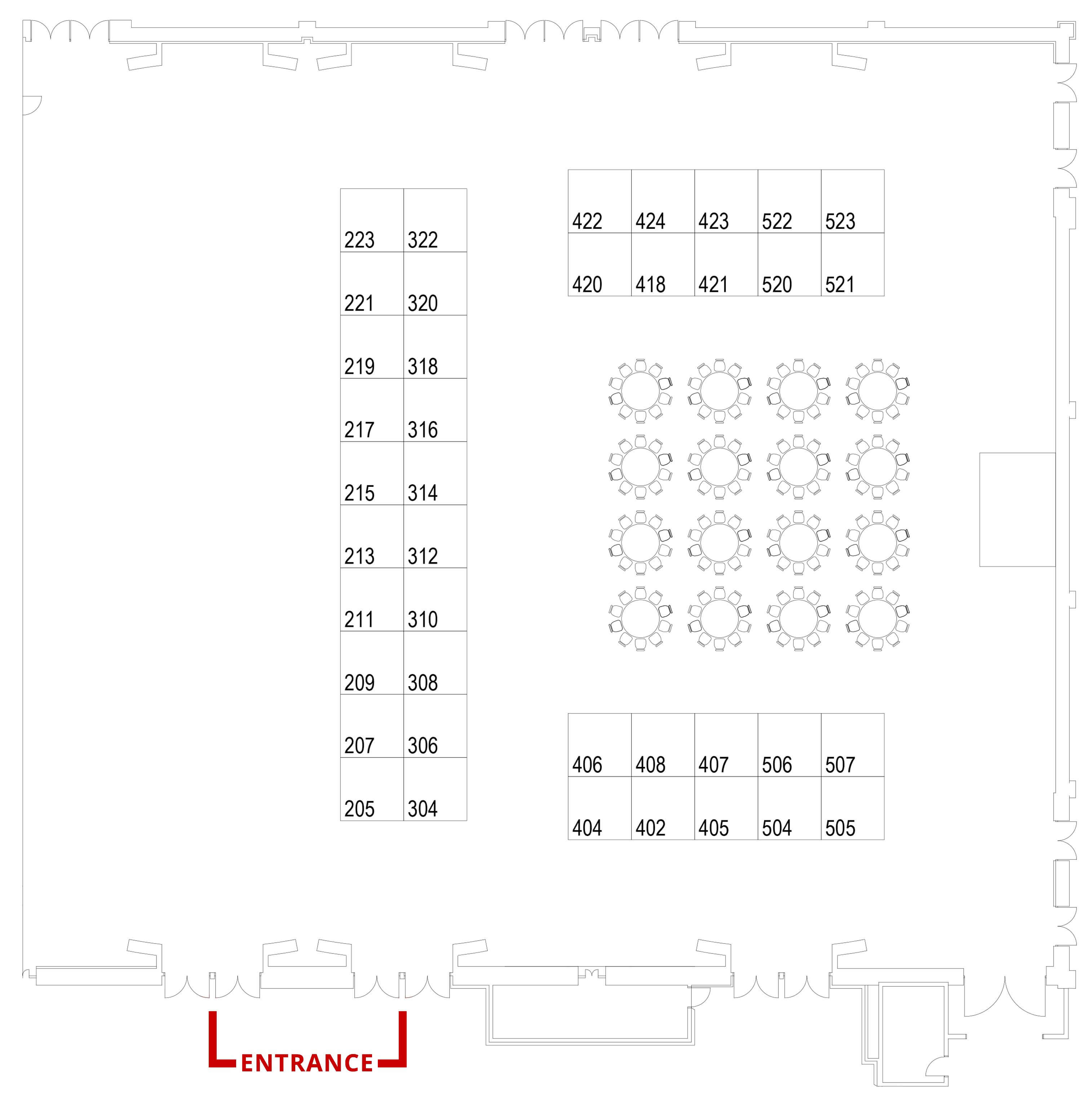 Exhibitor floorplan for the Denver Offsite Construction Summit, September 10, 2026