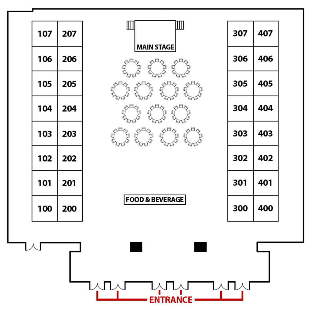 exhibitor floorplan for the Offsite Construction Summit in Los Angeles, June 23, 2026