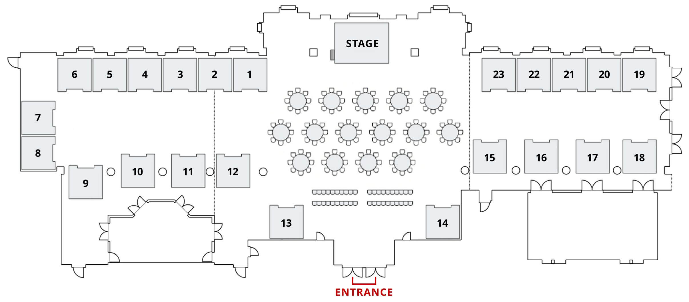 REVISED Offsite WDC Floor Plan-7-9-26 exhibitor floorplan for the Offsite Construction Summit , just outside Washington DC on November 19, 2026