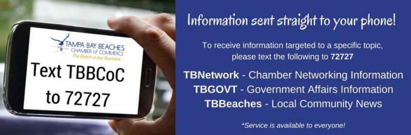 Text Serive for Tampa Bay Beaches Chamber of Commerce