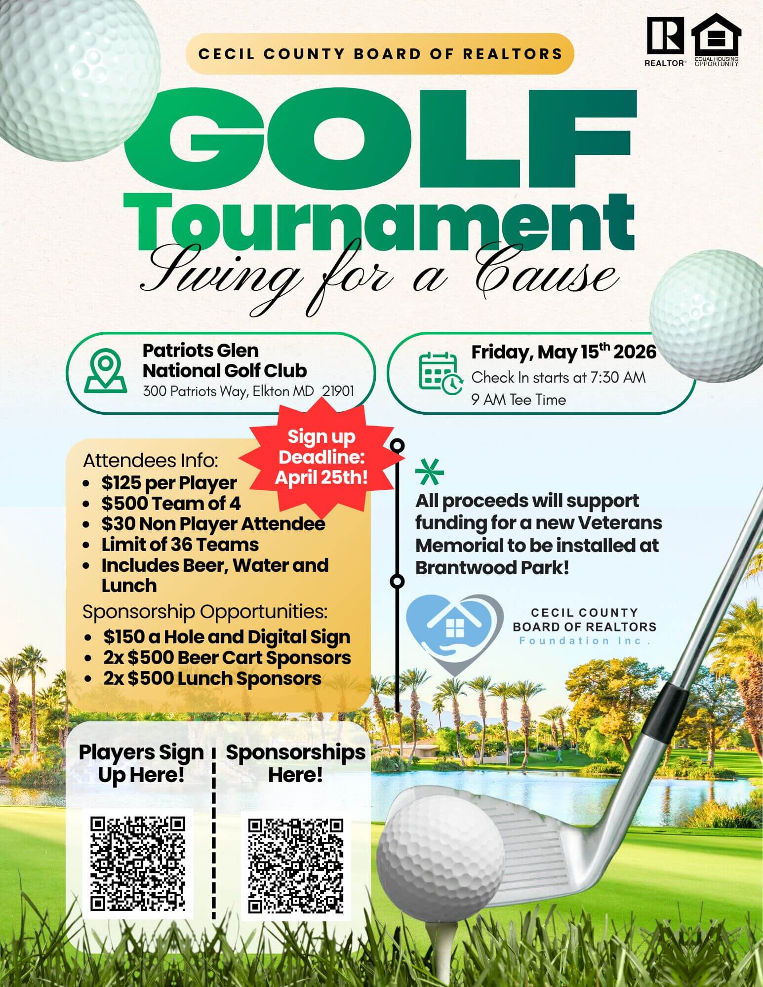 CCBOR Golf Tournament flyer