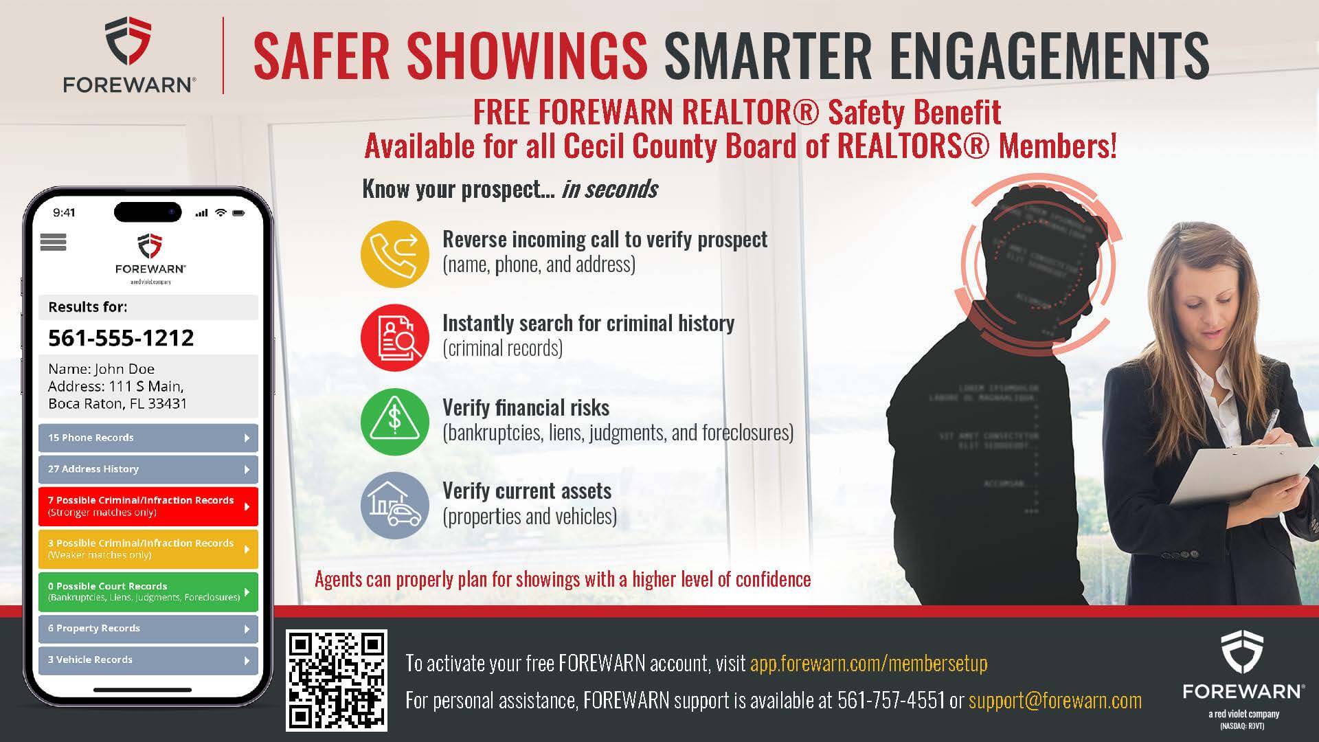 Forewarn Ad slide