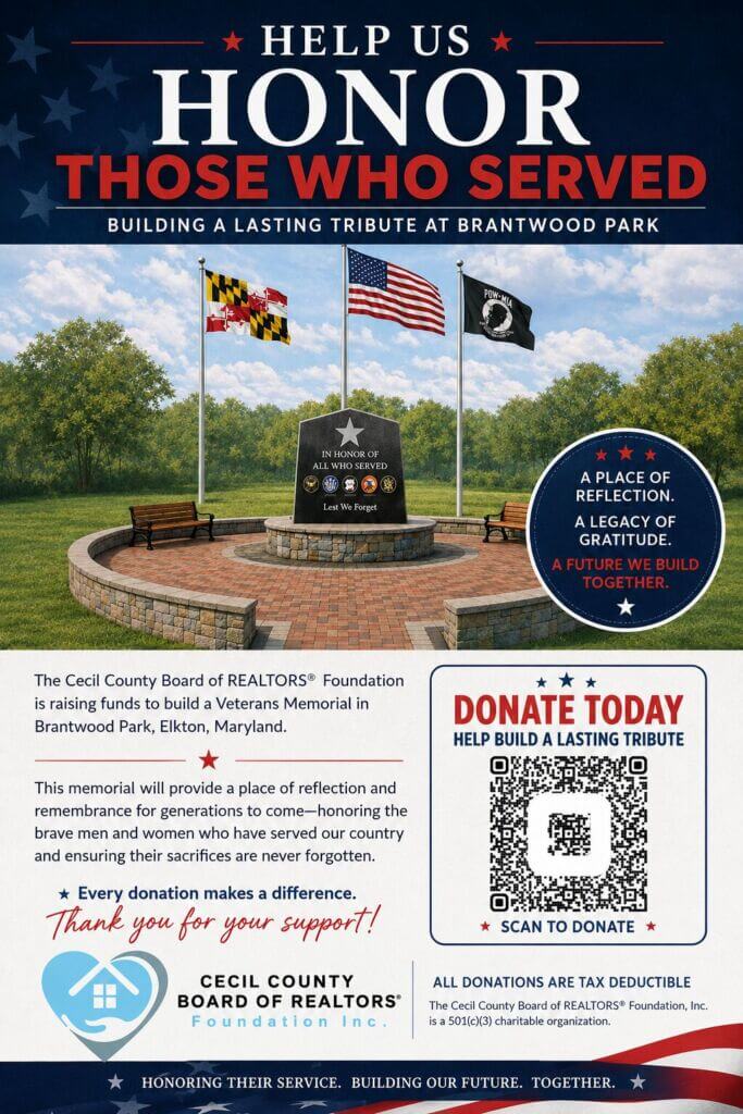 Flyer for donations to the Memorial