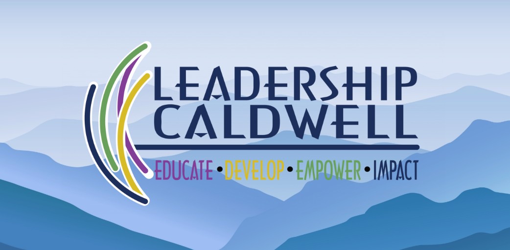 Leadership Caldwell Logo and Mountains