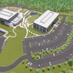 Building B and A birds eye view