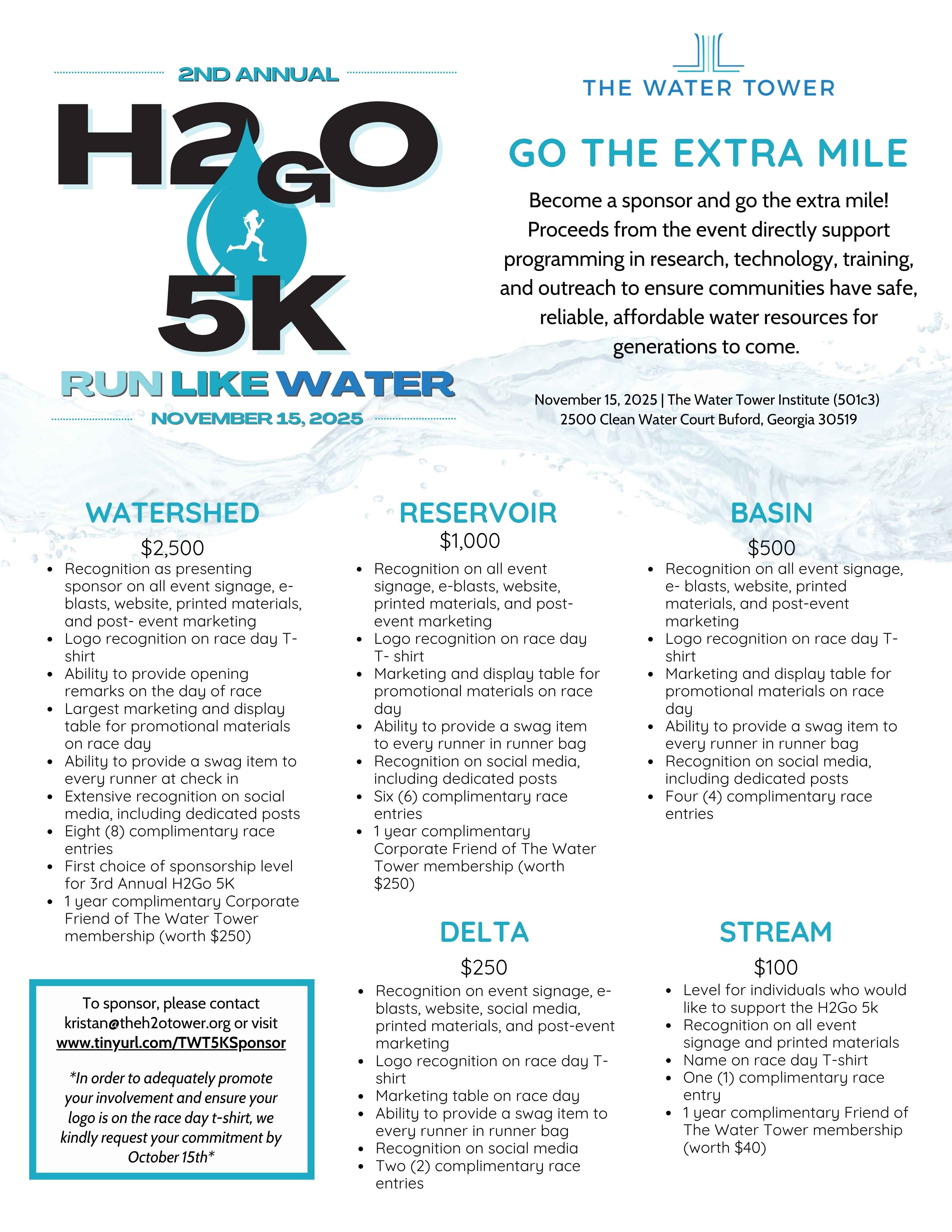 2025 H2GO Run Like Water 5K Sponsorship Packages (2)