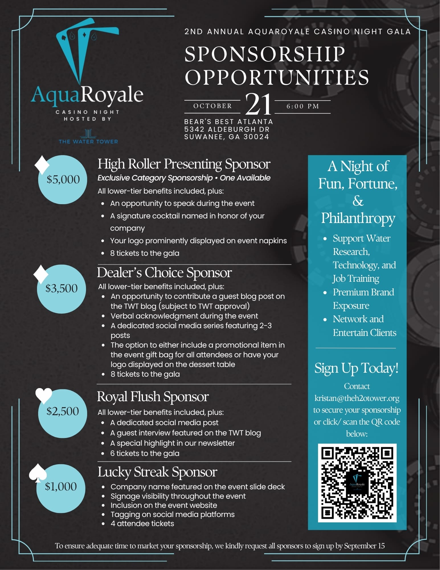 2026 AquaRoyale Sponsorship Packages