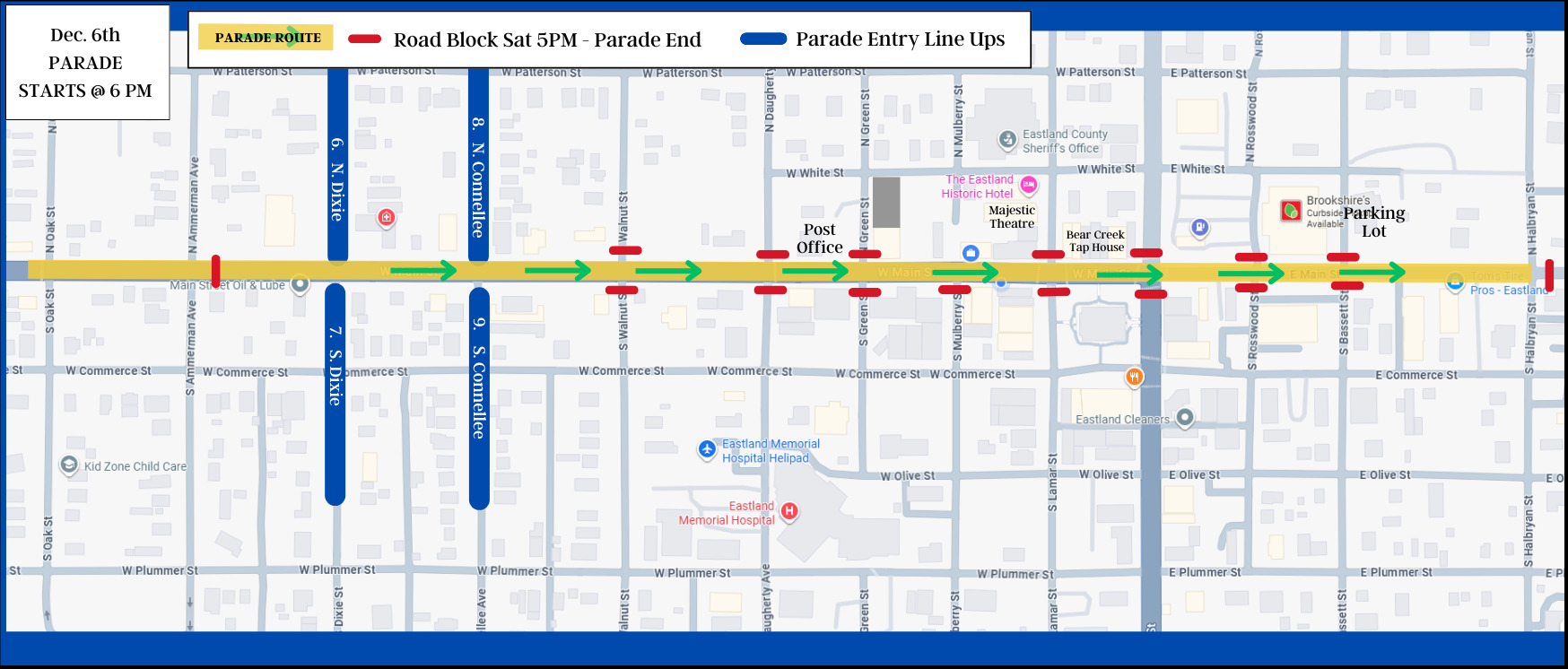 Christmas Parade Map