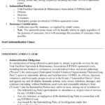 Indemnification Clause Page 1 of 2
