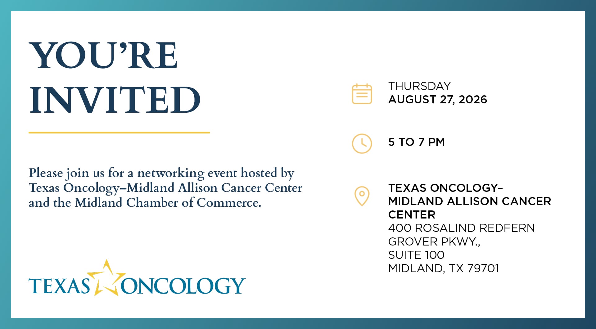 Texas Oncology Mixer