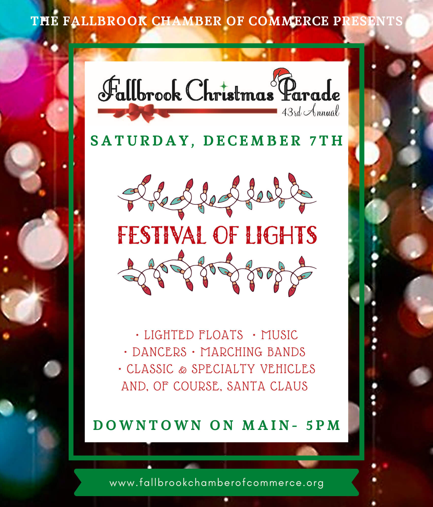 Festival of Lights Christmas Parade Flyer