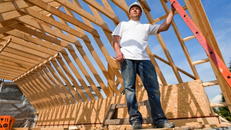 Photo of building framing a home