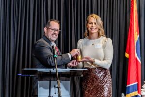 sm-ETEC Annual Meeting - Passing the Bell - Joe Heckman and Cortney Piper